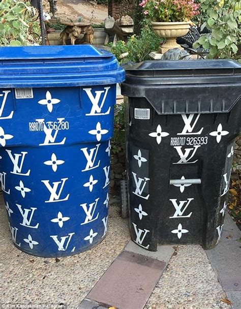 Kim Kardashians Louis Vuitton Rubbish Bins, Trash Cans